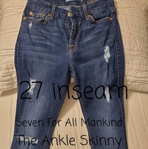 7 for all mankind ankle skinny jean